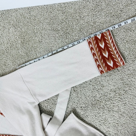 NEW NakedCashmere Aztec Trim Open Front Cardigan Sweater - Picture 8 of 8